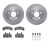 6312-47027 Brake Rotors with 3000-Series Ceramic Brake Pads Kit with Hardware, 1990-1993 GM, Position: Front - image 1