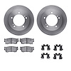 6312-47035 Brake Rotors with 3000-Series Ceramic Brake Pads Kit with Hardware, 1989-1998 GM, Position: Front - image 1