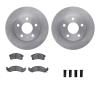 6312-47036 Brake Rotors with 3000-Series Ceramic Brake Pads Kit with Hardware, 1991-1993 GM, Position: Front - image 1