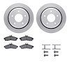 6312-47042 Brake Rotors with 3000-Series Ceramic Brake Pads Kit with Hardware, 1994-1996 GM, Position: Rear - image 1