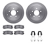 6312-47043 Brake Rotors with 3000-Series Ceramic Brake Pads Kit with Hardware, 2001-2007 GM, Position: Rear - image 1