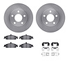 6312-47044 Brake Rotors with 3000-Series Ceramic Brake Pads Kit with Hardware, 1997-2005 GM, Position: Front - image 1
