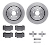 6312-47069 Brake Rotors with 3000-Series Ceramic Brake Pads Kit with Hardware, Fits Select GM, Position: Rear - image 1