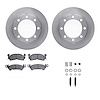 6312-48001 Brake Rotors with 3000-Series Ceramic Brake Pads Kit with Hardware, 1971-1973 GM, Position: Front - image 1