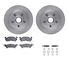 6312-48003 Brake Rotors with 3000-Series Ceramic Brake Pads Kit with Hardware, 1983-1992 GM, Position: Front - image 1