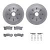 6312-48011 Brake Rotors with 3000-Series Ceramic Brake Pads Kit with Hardware, 1993-1995 GM, Position: Front - image 1