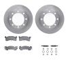6312-48012 Brake Rotors with 3000-Series Ceramic Brake Pads Kit with Hardware, 1979-1991 GM, Position: Front - image 1