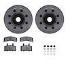 6312-48025 Brake Rotors with 3000-Series Ceramic Brake Pads Kit with Hardware, 1988-1989 GM, Position: Front - image 1