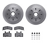 6312-48026 Brake Rotors with 3000-Series Ceramic Brake Pads Kit with Hardware, 1988-1996 GM, Position: Front - image 1