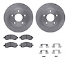 6312-48033 Brake Rotors with 3000-Series Ceramic Brake Pads Kit with Hardware, 1997-2005 GM, Position: Front - image 1