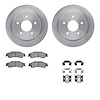 6312-48034 Brake Rotors with 3000-Series Ceramic Brake Pads Kit with Hardware, 1997-2005 GM, Position: Rear - image 1