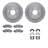 6312-48035 Brake Rotors with 3000-Series Ceramic Brake Pads Kit with Hardware, 1998-2005 GM, Position: Rear - image 1