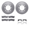6312-48040 Brake Rotors with 3000-Series Ceramic Brake Pads Kit with Hardware, 1999-2013 GM, Position: Rear - image 1