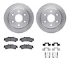 6312-48042 Brake Rotors with 3000-Series Ceramic Brake Pads Kit with Hardware, 2003-2007 GM, Position: Rear - image 1