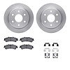 6312-48043 Brake Rotors with 3000-Series Ceramic Brake Pads Kit with Hardware, 1999-2007 GM, Position: Rear - image 1