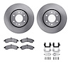 6312-48047 Brake Rotors with 3000-Series Ceramic Brake Pads Kit with Hardware, 2002-2005 GM, Position: Front - image 1