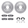 6312-48048 Brake Rotors with 3000-Series Ceramic Brake Pads Kit with Hardware, 2002-2009 GM, Position: Rear - image 1