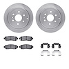 6312-48049 Brake Rotors with 3000-Series Ceramic Brake Pads Kit with Hardware, 2007-2017 GM, Position: Rear - image 1