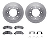 6312-48051 Brake Rotors with 3000-Series Ceramic Brake Pads Kit with Hardware, 2003-2020 GM, Position: Rear - image 1
