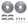 6312-48054 Brake Rotors with 3000-Series Ceramic Brake Pads Kit with Hardware, 2002-2014 GM, Position: Rear - image 1