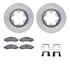 6312-48056 Brake Rotors with 3000-Series Ceramic Brake Pads Kit with Hardware, 2004-2008 GM, Position: Front - image 1