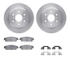 6312-48062 Brake Rotors with 3000-Series Ceramic Brake Pads Kit with Hardware, 2007-2014 GM, Position: Rear - image 1