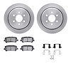 6312-48072 Brake Rotors with 3000-Series Ceramic Brake Pads Kit with Hardware, 2015-2020 GM, Position: Rear - image 1
