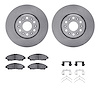 6312-48073 Brake Rotors with 3000-Series Ceramic Brake Pads Kit with Hardware, 2017-2020 GM, Position: Front - image 1