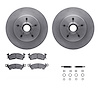 6312-51001 Brake Rotors with 3000-Series Ceramic Brake Pads Kit with Hardware, 1991-1996 GM, Position: Front - image 1