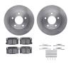 6312-52005 Brake Rotors with 3000-Series Ceramic Brake Pads Kit with Hardware, 1990-1990 GM, Position: Rear - image 1