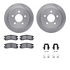 6312-52009 Brake Rotors with 3000-Series Ceramic Brake Pads Kit with Hardware, 1997-2005 GM, Position: Rear - image 1