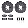 6312-52021 Brake Rotors with 3000-Series Ceramic Brake Pads Kit with Hardware, 2006-2009 GM, Position: Rear - image 1