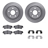6312-52025 Brake Rotors with 3000-Series Ceramic Brake Pads Kit with Hardware, 2008-2009 GM, Position: Rear - image 1