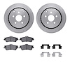 6312-52026 Brake Rotors with 3000-Series Ceramic Brake Pads Kit with Hardware, 2008-2017 GM, Position: Rear - image 1