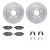 6312-53006 Brake Rotors with 3000-Series Ceramic Brake Pads Kit with Hardware, 2004-2012 GM, Position: Rear - image 1