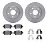 6312-53008 Brake Rotors with 3000-Series Ceramic Brake Pads Kit with Hardware, 2002-2008 GM, Position: Rear - image 1