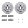 6312-54003 Brake Rotors with 3000-Series Ceramic Brake Pads Kit with Hardware, 1965-1967 Ford/Lincoln/Mercury/Mazda, Position: F - image 1