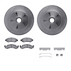6312-54018 Brake Rotors with 3000-Series Ceramic Brake Pads Kit with Hardware, 1973-1985 Ford/Lincoln/Mercury/Mazda, Position: F - image 1