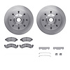 6312-54019 Brake Rotors with 3000-Series Ceramic Brake Pads Kit with Hardware, 1973-1979 Ford/Lincoln/Mercury/Mazda, Position: F - image 1