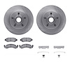 6312-54024 Brake Rotors with 3000-Series Ceramic Brake Pads Kit with Hardware, 1974-1979 Ford/Lincoln/Mercury/Mazda, Position: F - image 1