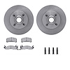 6312-54042 Brake Rotors with 3000-Series Ceramic Brake Pads Kit with Hardware, 1982-1993 Ford/Lincoln/Mercury/Mazda, Position: F - image 1