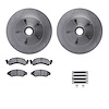 6312-54050 Brake Rotors with 3000-Series Ceramic Brake Pads Kit with Hardware, 1986-1993 Ford/Lincoln/Mercury/Mazda, Position: F - image 1