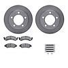 6312-54051 Brake Rotors with 3000-Series Ceramic Brake Pads Kit with Hardware, 1986-1993 Ford/Lincoln/Mercury/Mazda, Position: F - image 1