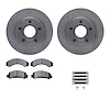 6312-54057 Brake Rotors with 3000-Series Ceramic Brake Pads Kit with Hardware, 1990-1994 Ford/Lincoln/Mercury/Mazda, Position: F - image 1
