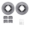 6312-54063 Brake Rotors with 3000-Series Ceramic Brake Pads Kit with Hardware, 1988-1993 Ford/Lincoln/Mercury/Mazda, Position: F - image 1