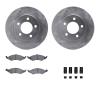 6312-54069 Brake Rotors with 3000-Series Ceramic Brake Pads Kit with Hardware, 1991-1993 Ford/Lincoln/Mercury/Mazda, Position: F - image 1