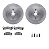 6312-54071 Brake Rotors with 3000-Series Ceramic Brake Pads Kit with Hardware, 1987-1988 Ford/Lincoln/Mercury/Mazda, Position: F - image 1