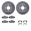 6312-54078 Brake Rotors with 3000-Series Ceramic Brake Pads Kit with Hardware, 1987-1993 Ford/Lincoln/Mercury/Mazda, Position: R - image 1