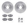 6312-54081 Brake Rotors with 3000-Series Ceramic Brake Pads Kit with Hardware, 1993-2007 Ford/Lincoln/Mercury/Mazda, Position: F - image 1