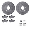 6312-54084 Brake Rotors with 3000-Series Ceramic Brake Pads Kit with Hardware, 1993-1997 Ford/Lincoln/Mercury/Mazda, Position: F - image 1